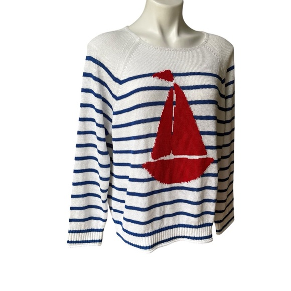 NWT, Loft Sailing Stripe Sweater, Sz M - Picture 6 of 14